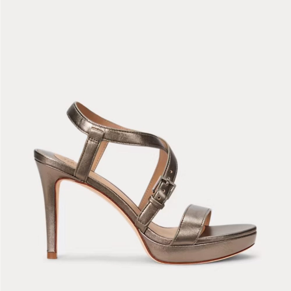Lauren Ralph Lauren Kerri Metallic Nappa Leather Sandal 9B